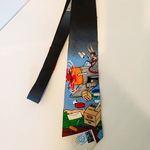 Vintage bugs bunny tie, Loony tools stamp col.